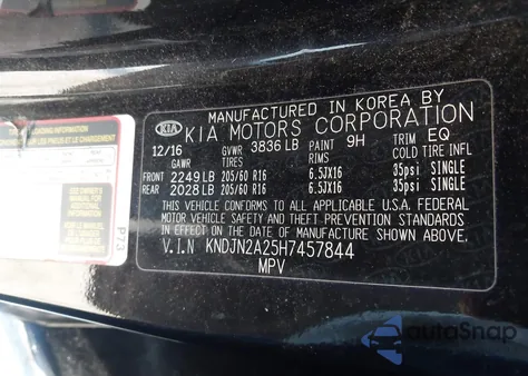 2017 Kia Soul from USA, damaged, VIN KNDJN2A25H7457844